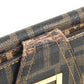 FENDI Zucca Logo Zucchino Compact Wallet, Bi-fold Leather/PVC, Unisex, Brown
