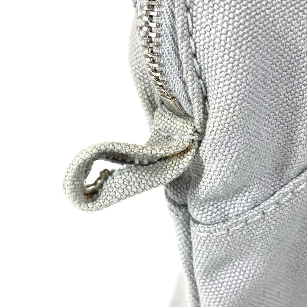 HERMES Baby BABY Diaper Pouch GM Pouch GM Makeup Pouch Travel Pouch Cosmetic Pouch Leather/Canvas Women's Gray