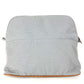 HERMES Baby BABY Diaper Pouch GM Pouch GM Makeup Pouch Travel Pouch Cosmetic Pouch Leather/Canvas Women's Gray
