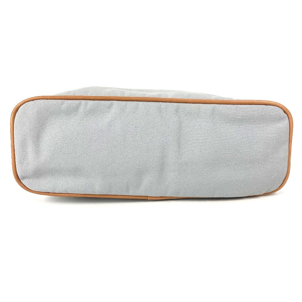 HERMES Baby BABY Diaper Pouch GM Pouch GM Makeup Pouch Travel Pouch Cosmetic Pouch Leather/Canvas Women's Gray