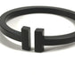 TIFFANY&Co. Tスクエア バングル アクセサリー バングル ブレスレット SS レディース ブラック