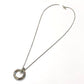 TIFFANY &amp; Co. WG750 Gold T-One Circle Pendant Chain Necklace, Accessory, Jewelry, Necklace, Au750, Women's, Silver