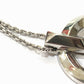 TIFFANY &amp; Co. WG750 Gold T-One Circle Pendant Chain Necklace, Accessory, Jewelry, Necklace, Au750, Women's, Silver