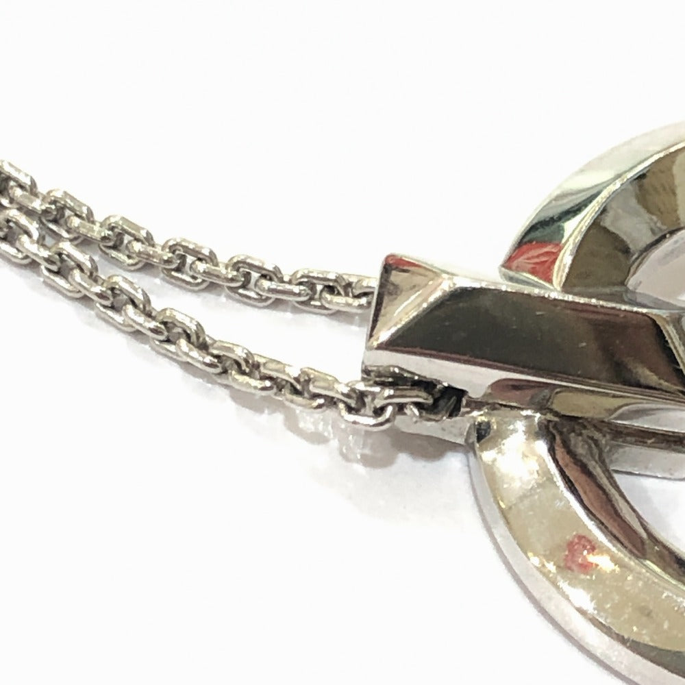TIFFANY &amp; Co. WG750 Gold T-One Circle Pendant Chain Necklace, Accessory, Jewelry, Necklace, Au750, Women's, Silver