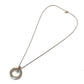 TIFFANY &amp; Co. WG750 Gold T-One Circle Pendant Chain Necklace, Accessory, Jewelry, Necklace, Au750, Women's, Silver