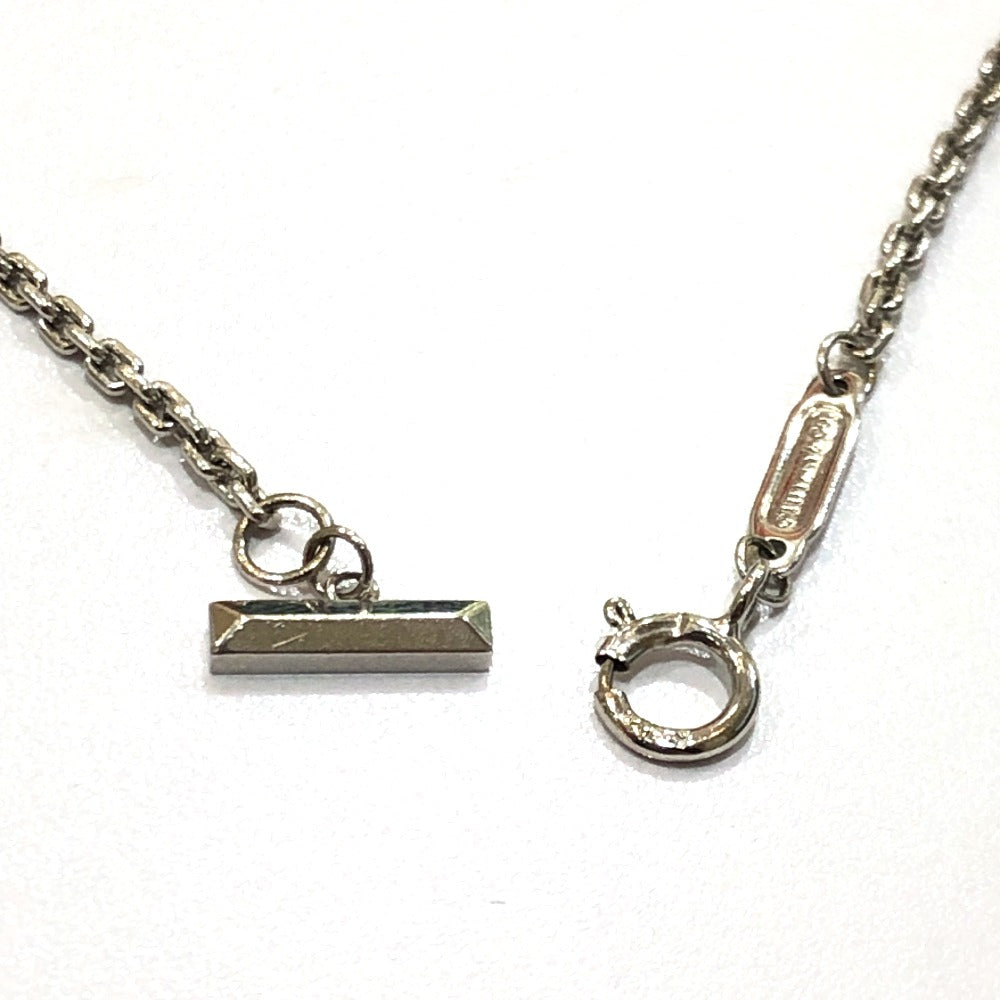 TIFFANY &amp; Co. WG750 Gold T-One Circle Pendant Chain Necklace, Accessory, Jewelry, Necklace, Au750, Women's, Silver