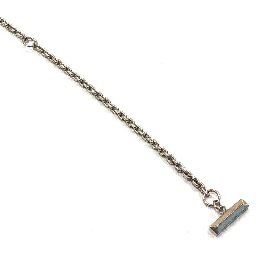 TIFFANY &amp; Co. WG750 Gold T-One Circle Pendant Chain Necklace, Accessory, Jewelry, Necklace, Au750, Women's, Silver