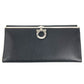 Salvatore Ferragamo Gancini Logo Long Wallet in Black Leather, Unisex