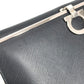 Salvatore Ferragamo Gancini Logo Long Wallet in Black Leather, Unisex