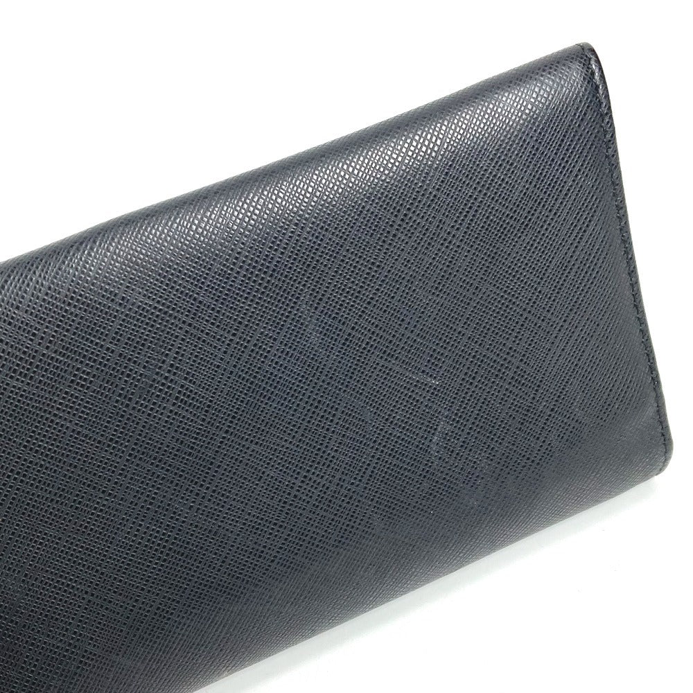 Salvatore Ferragamo Gancini Logo Long Wallet in Black Leather, Unisex