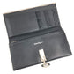 Salvatore Ferragamo Gancini Logo Long Wallet in Black Leather, Unisex
