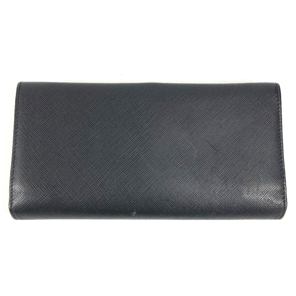 Salvatore Ferragamo Gancini Logo Long Wallet in Black Leather, Unisex