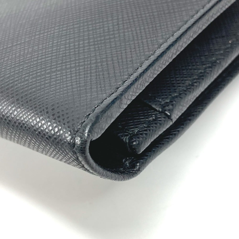 Salvatore Ferragamo Gancini Logo Long Wallet in Black Leather, Unisex