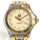 TAG HEUER WG1221-KO Professional Quartz Date Two-Way Watch, Stainless Steel/GP, Men's, Silver