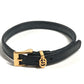 GUCCI GG logo leather bracelet, unisex, black
