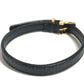 GUCCI GG logo leather bracelet, unisex, black