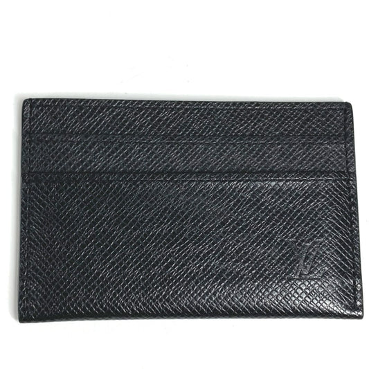 LOUIS VUITTON M32730 タイガ ポルトカルトダブル 名刺入れ パスケース カードケース タイガレザー ユニセックス ブラック
