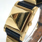HERMES Medor Quartz Bracelet Watch, Leather, Unisex, Black