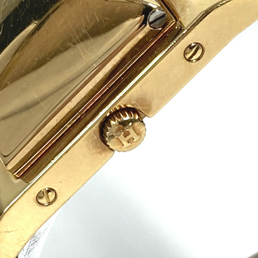 HERMES Medor Quartz Bracelet Watch, Leather, Unisex, Black