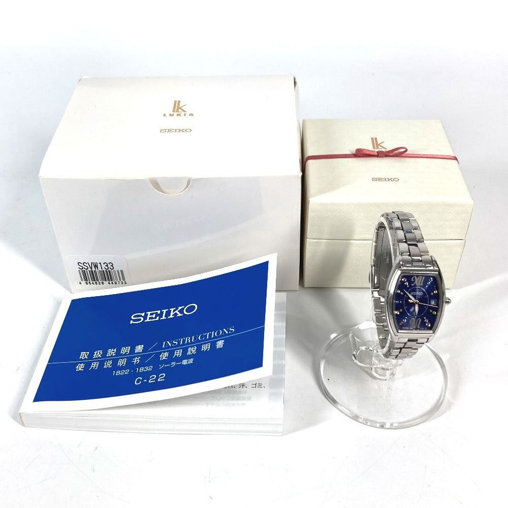 SEIKO SSVW133 Lucia Christmas Limited Edition 8-Piece Diamond Women's Watch, Stainless Steel, Silver