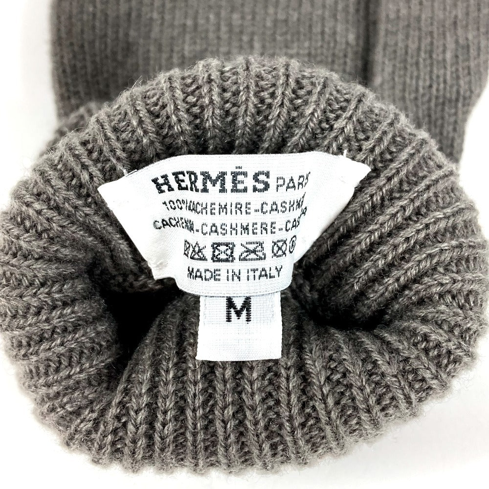 HERMES Hロゴ 手袋 《ジェイコブ》 アクセサリー グローブ 手袋 カシミヤ メンズ トゥルブ グレー