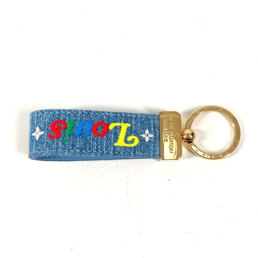LOUIS VUITTON M67797 デニム ポルトクレ ドラゴンヌ ニューウェーブ キーリング バッグチャーム キーホルダー デニム ユニセックス ブルー