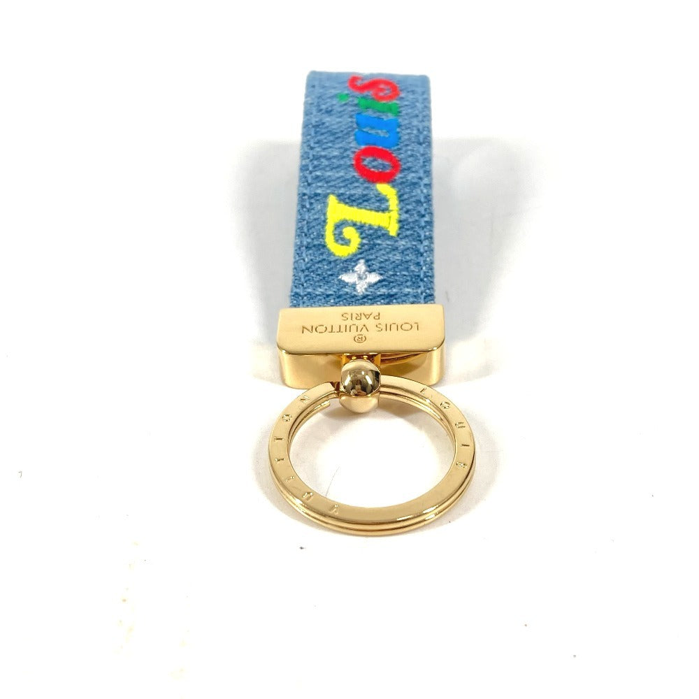 LOUIS VUITTON M67797 デニム ポルトクレ ドラゴンヌ ニューウェーブ キーリング バッグチャーム キーホルダー デニム ユニセックス ブルー
