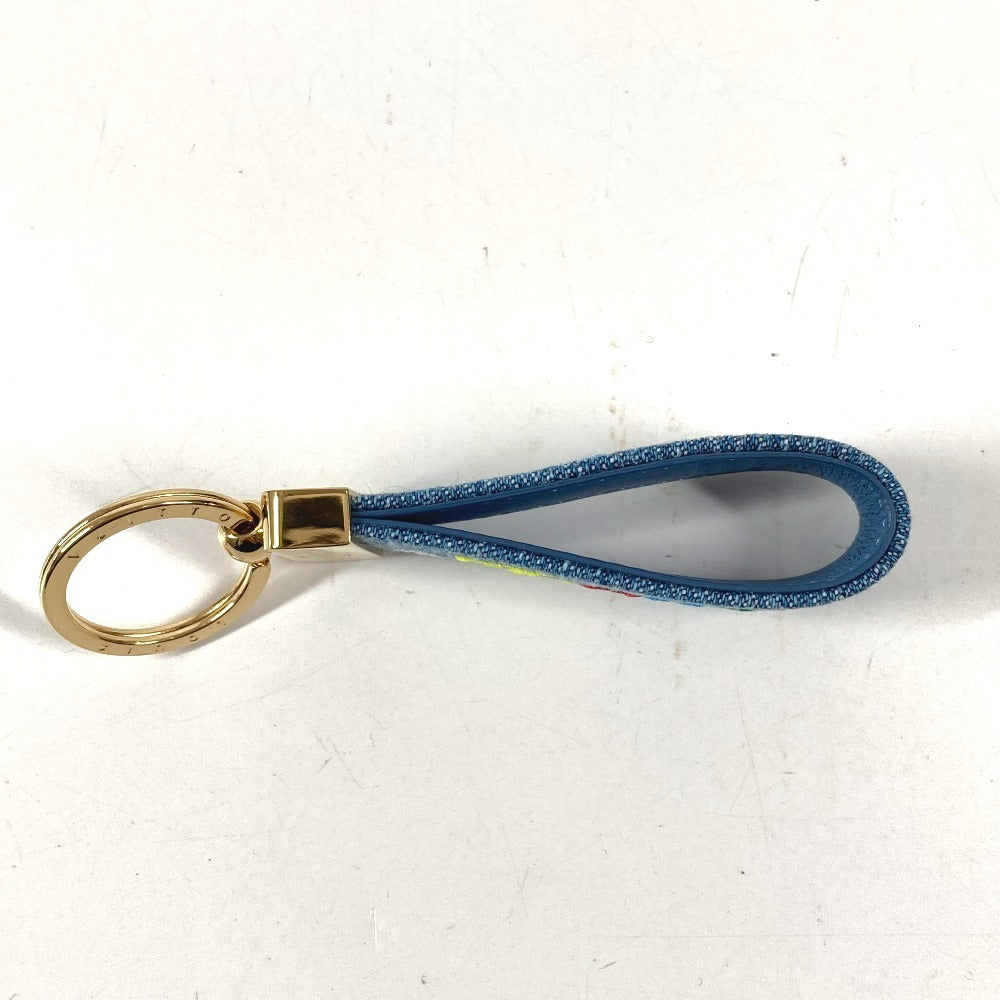 LOUIS VUITTON M67797 デニム ポルトクレ ドラゴンヌ ニューウェーブ キーリング バッグチャーム キーホルダー デニム ユニセックス ブルー