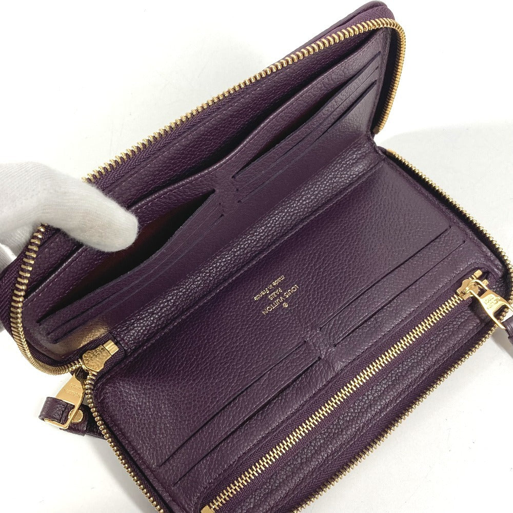 LOUIS VUITTON M60298 モノグラムアンプラント ポルトフォイユスクレットロン ロングウォレット ラウンドファスナー 長財布 モノグラムアンプラントレザー ユニセックス オーブ パープル