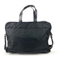 PRADA Triangle Logo Plate Shoulder Bag Handbag 2WAY Bag Business Bag Leather/Nylon Unisex Black