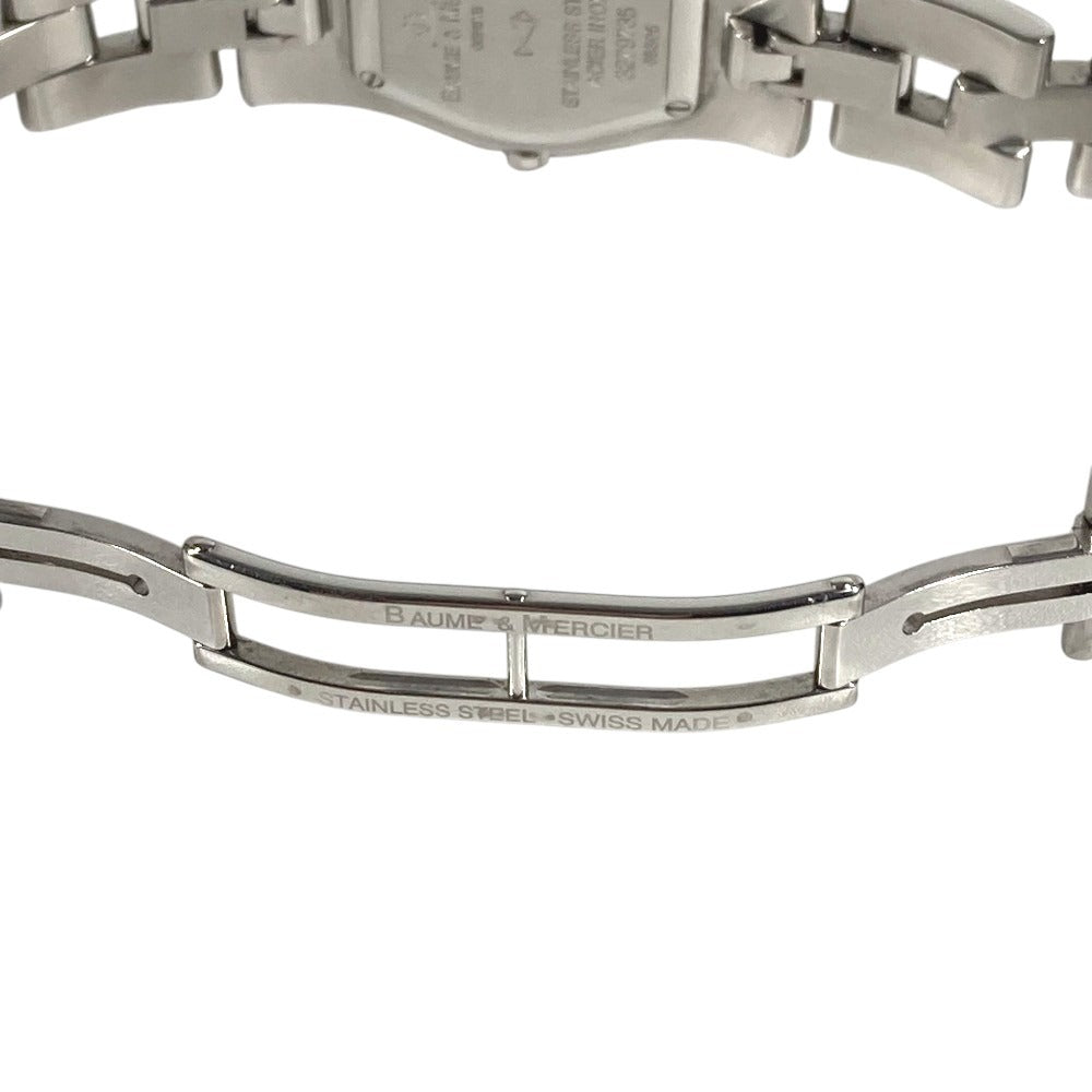 Baume & Mercier 69650 Linea 12P Diamond Blue Shell Ladies Watch SS Silver