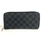 LOUIS VUITTON N63095 Damier Graphite Zippy Wallet Vertical Long Wallet Round Zipper Wallet Damier Graphite Canvas Unisex Black