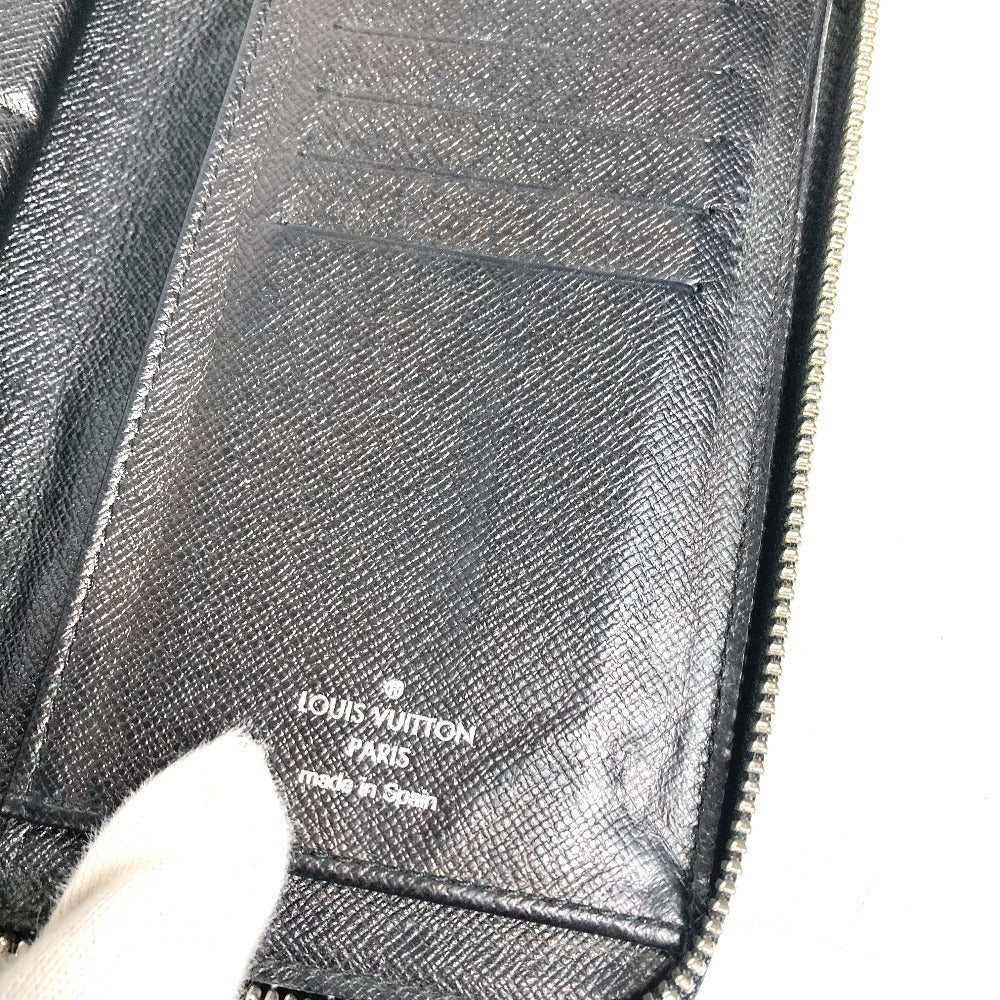 LOUIS VUITTON N63095 Damier Graphite Zippy Wallet Vertical Long Wallet Round Zipper Wallet Damier Graphite Canvas Unisex Black