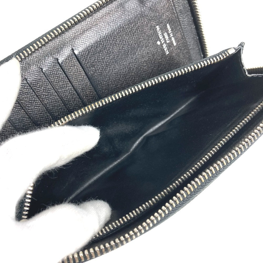 LOUIS VUITTON N63095 Damier Graphite Zippy Wallet Vertical Long Wallet Round Zipper Wallet Damier Graphite Canvas Unisex Black