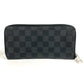 LOUIS VUITTON N63095 Damier Graphite Zippy Wallet Vertical Long Wallet Round Zipper Wallet Damier Graphite Canvas Unisex Black
