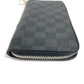 LOUIS VUITTON N63095 Damier Graphite Zippy Wallet Vertical Long Wallet Round Zipper Wallet Damier Graphite Canvas Unisex Black