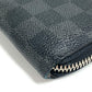 LOUIS VUITTON N63095 Damier Graphite Zippy Wallet Vertical Long Wallet Round Zipper Wallet Damier Graphite Canvas Unisex Black