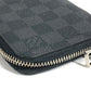 LOUIS VUITTON N63095 Damier Graphite Zippy Wallet Vertical Long Wallet Round Zipper Wallet Damier Graphite Canvas Unisex Black