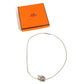 HERMES アクセサリー カージュドアッシュ Hキューブ Hロゴ チェーンネックレス ネックレス メタル ユニセックス ベージュ系