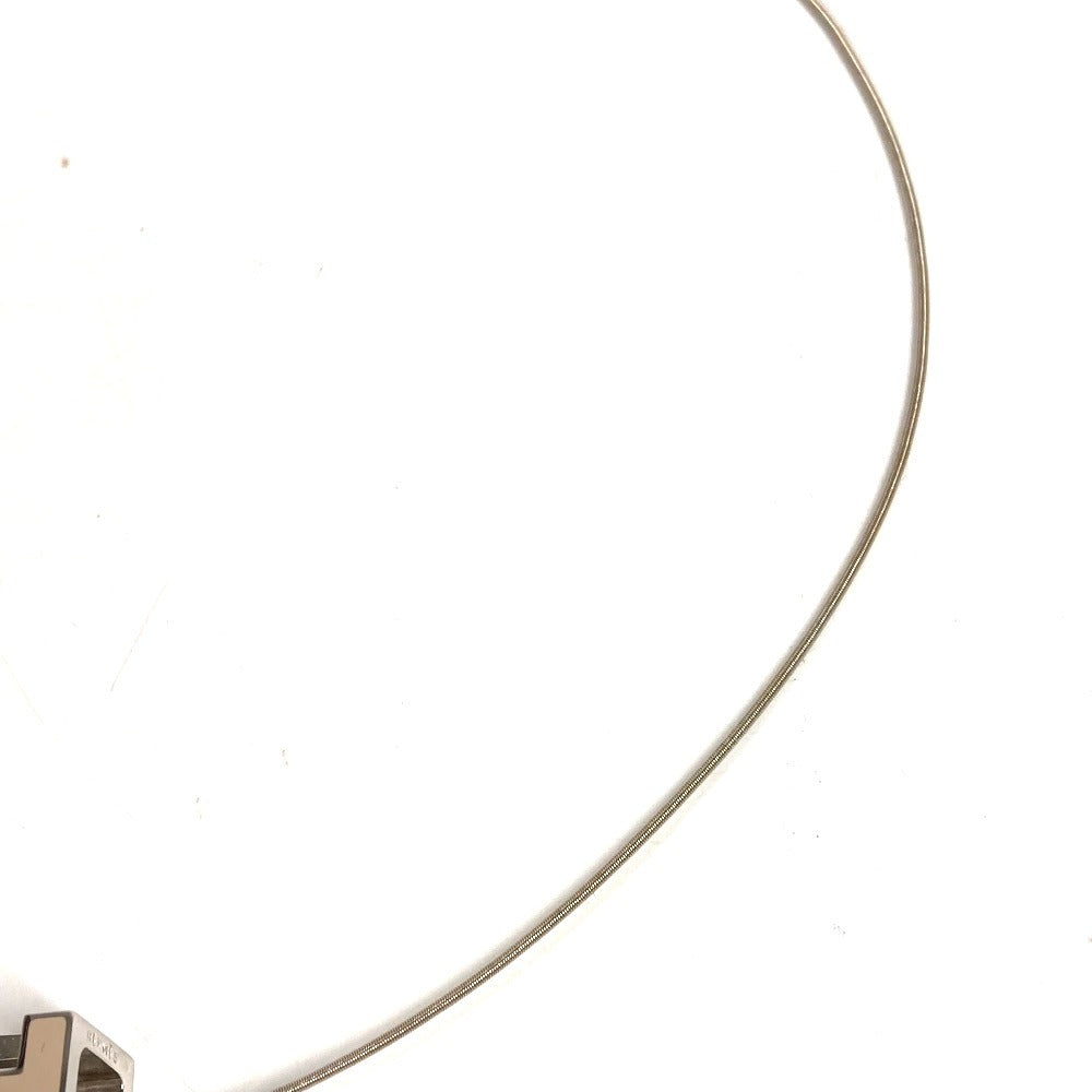 HERMES アクセサリー カージュドアッシュ Hキューブ Hロゴ チェーンネックレス ネックレス メタル ユニセックス ベージュ系