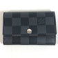 LOUIS VUITTON N62662 Damiere Graphite Multiclé 6 พวงกุญแจ 6 ห่วง พวงกุญแจ 6 ห่วง กุญแจ 6P พวงกุญแจ แคนวาส Damiere Graphite ยูนิเซ็กส์ สีดำ