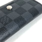 LOUIS VUITTON N62662 Damiere Graphite Multiclé 6 พวงกุญแจ 6 ห่วง พวงกุญแจ 6 ห่วง กุญแจ 6P พวงกุญแจ แคนวาส Damiere Graphite ยูนิเซ็กส์ สีดำ