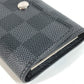 LOUIS VUITTON N62662 Damiere Graphite Multiclé 6 พวงกุญแจ 6 ห่วง พวงกุญแจ 6 ห่วง กุญแจ 6P พวงกุญแจ แคนวาส Damiere Graphite ยูนิเซ็กส์ สีดำ