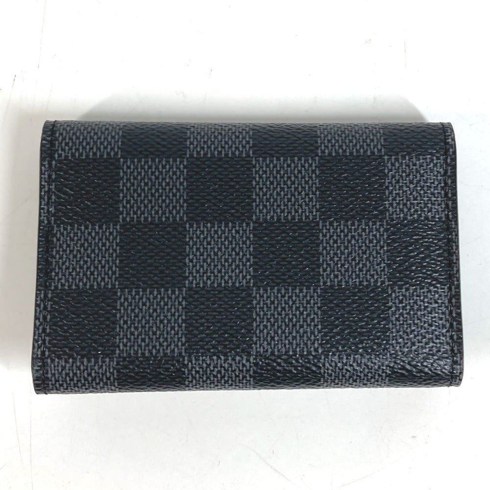 LOUIS VUITTON N62662 Damiere Graphite Multiclé 6 พวงกุญแจ 6 ห่วง พวงกุญแจ 6 ห่วง กุญแจ 6P พวงกุญแจ แคนวาส Damiere Graphite ยูนิเซ็กส์ สีดำ