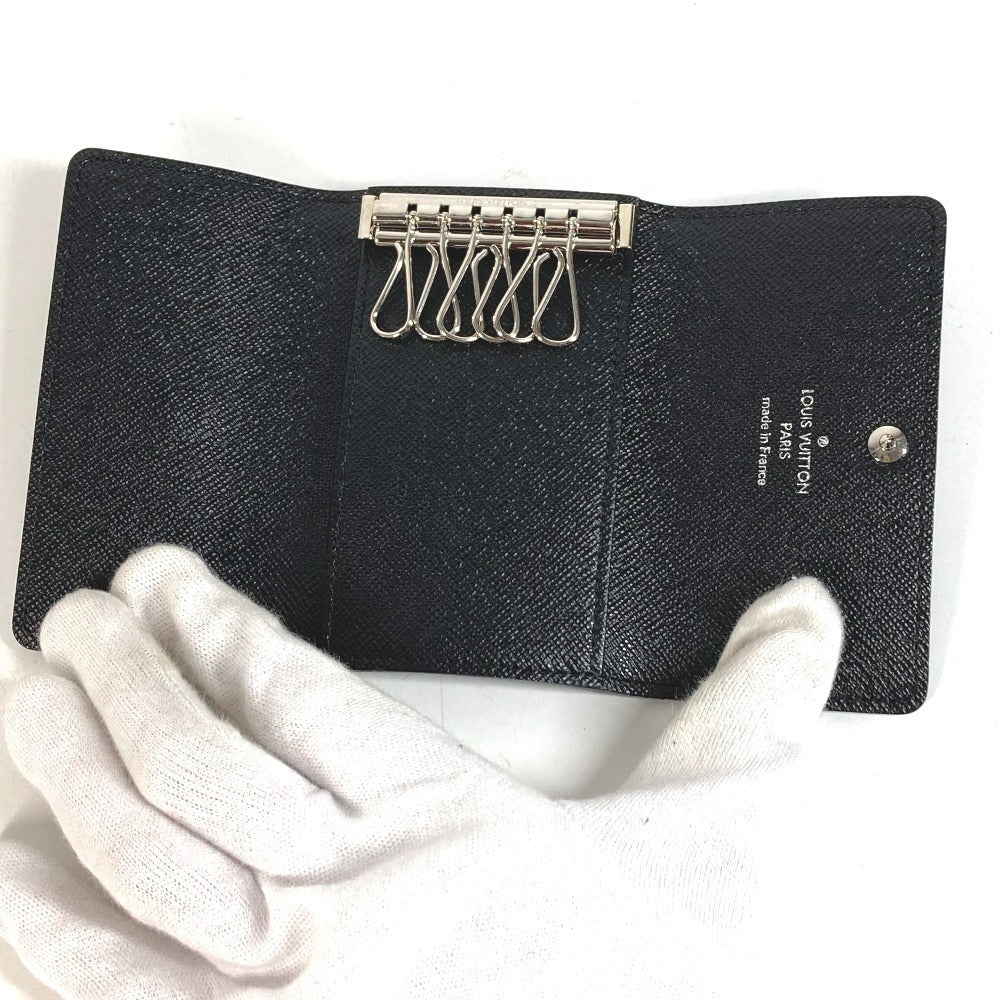 LOUIS VUITTON N62662 Damiere Graphite Multiclé 6 พวงกุญแจ 6 ห่วง พวงกุญแจ 6 ห่วง กุญแจ 6P พวงกุญแจ แคนวาส Damiere Graphite ยูนิเซ็กส์ สีดำ