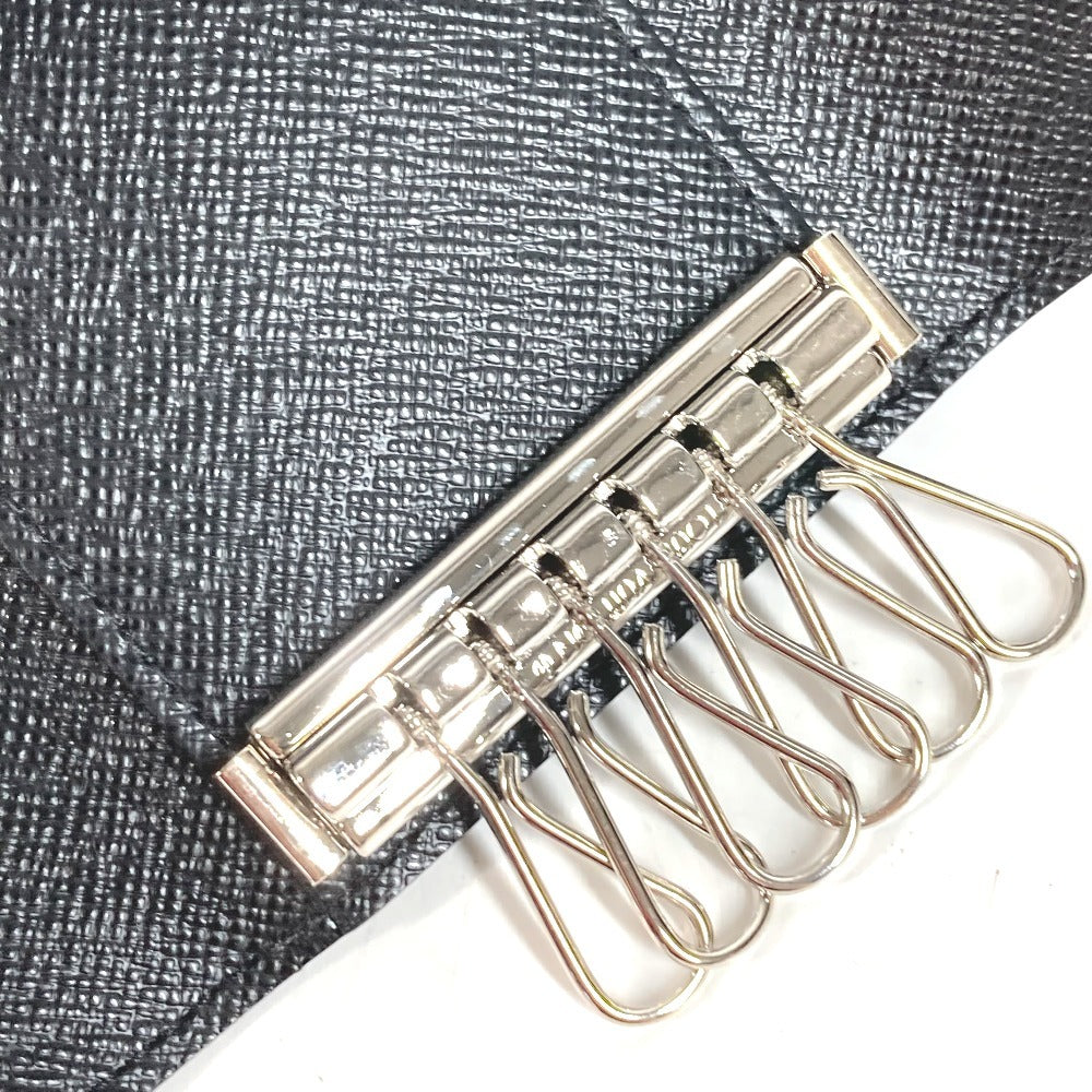 LOUIS VUITTON N62662 Damiere Graphite Multiclé 6 พวงกุญแจ 6 ห่วง พวงกุญแจ 6 ห่วง กุญแจ 6P พวงกุญแจ แคนวาส Damiere Graphite ยูนิเซ็กส์ สีดำ