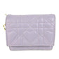 Dior Lady Dior กระเป๋าสตางค์ Lotus Wallet รุ่นลิมิเต็ดอิดิชั่นของญี่ปุ่น, กระเป๋าสตางค์แบบพับ 3 ทบ Heart Cannage หนังแกะสำหรับผู้หญิง สีม่วงไลแลค