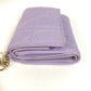 Dior Lady Dior กระเป๋าสตางค์ Lotus Wallet รุ่นลิมิเต็ดอิดิชั่นของญี่ปุ่น, กระเป๋าสตางค์แบบพับ 3 ทบ Heart Cannage หนังแกะสำหรับผู้หญิง สีม่วงไลแลค