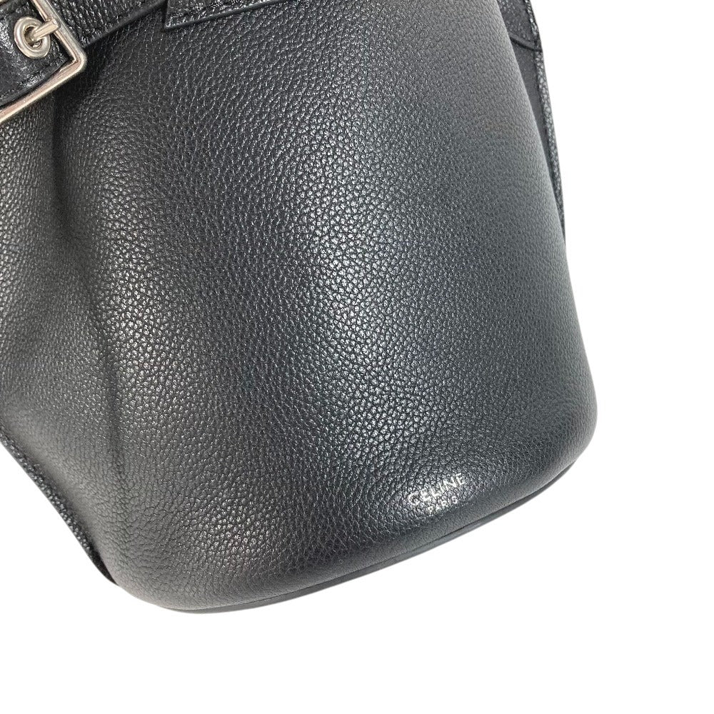 CELINE ถัง Bucket Big Bag Nano Bucket กระเป๋า กระเป๋าสะพาย 2WAY กระเป๋าสะพายไหล่ กระเป๋าถือ หนัง ยูนิเซ็กส์ สีดำ