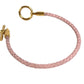 HERMES สร้อยข้อมือแบบถัก Grenan สร้อยข้อมือเครื่องประดับ หนัง ยูนิเซ็กส์ สีชมพูอ่อน